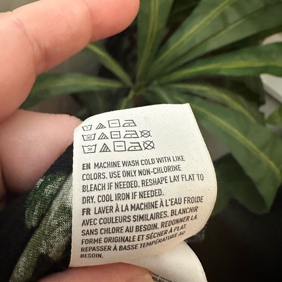 American Eagle Outfitters Black Floral Off the Shoulder Women’s Dress Size XL - Picture 12 of 13